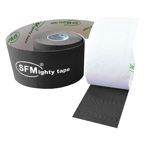SFMighty Tape ® Kinesiologie Tape : cotton in Papierbox 5cmx5m schwarz (1)