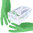 SFM ® MINT : Latexhandschuhe gepudert glatt grün